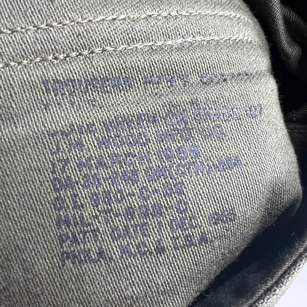 Vintage US Army OG-107 Baker Pants 60s Vietnam Era Military Fatigue Trousers Med - Picture 6 of 10